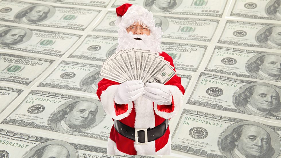 dollars santa